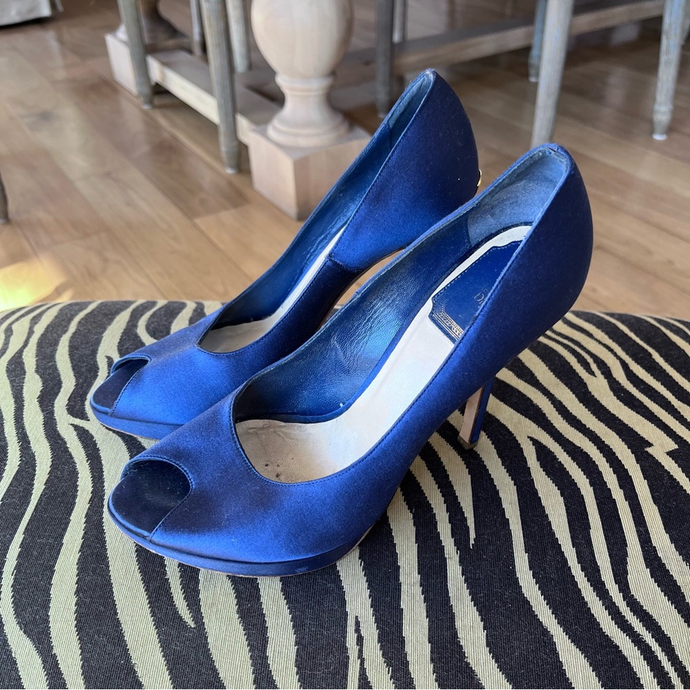 Christian Dior stilettos. Navy blue. Size 37.5